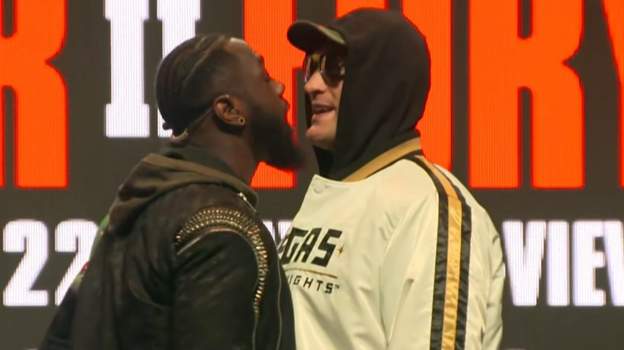 Wilder v Fury II news conference: Deontay Wilder and Tyson Fury face off