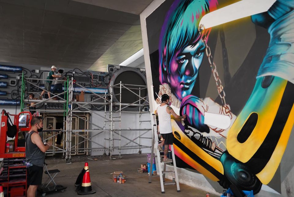 Former Sham Shui Po homeless camp is now neon-lit ‘cyberpunk’ exhibition promoted by city’s tourism board