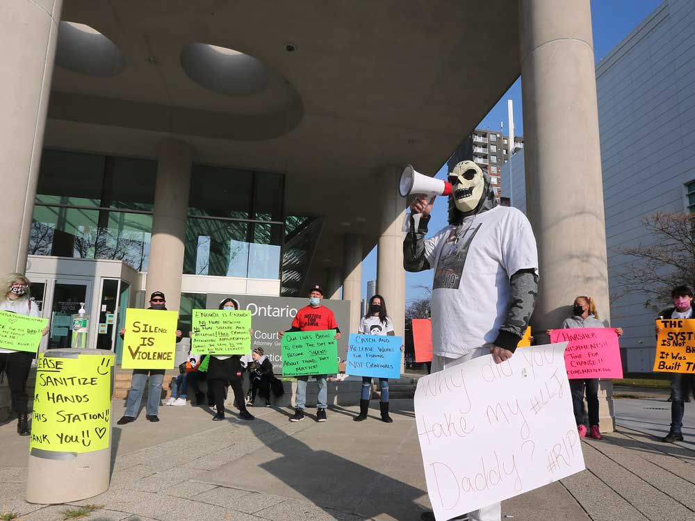 Windsor courthouse protesters call for stronger justice for violent crime