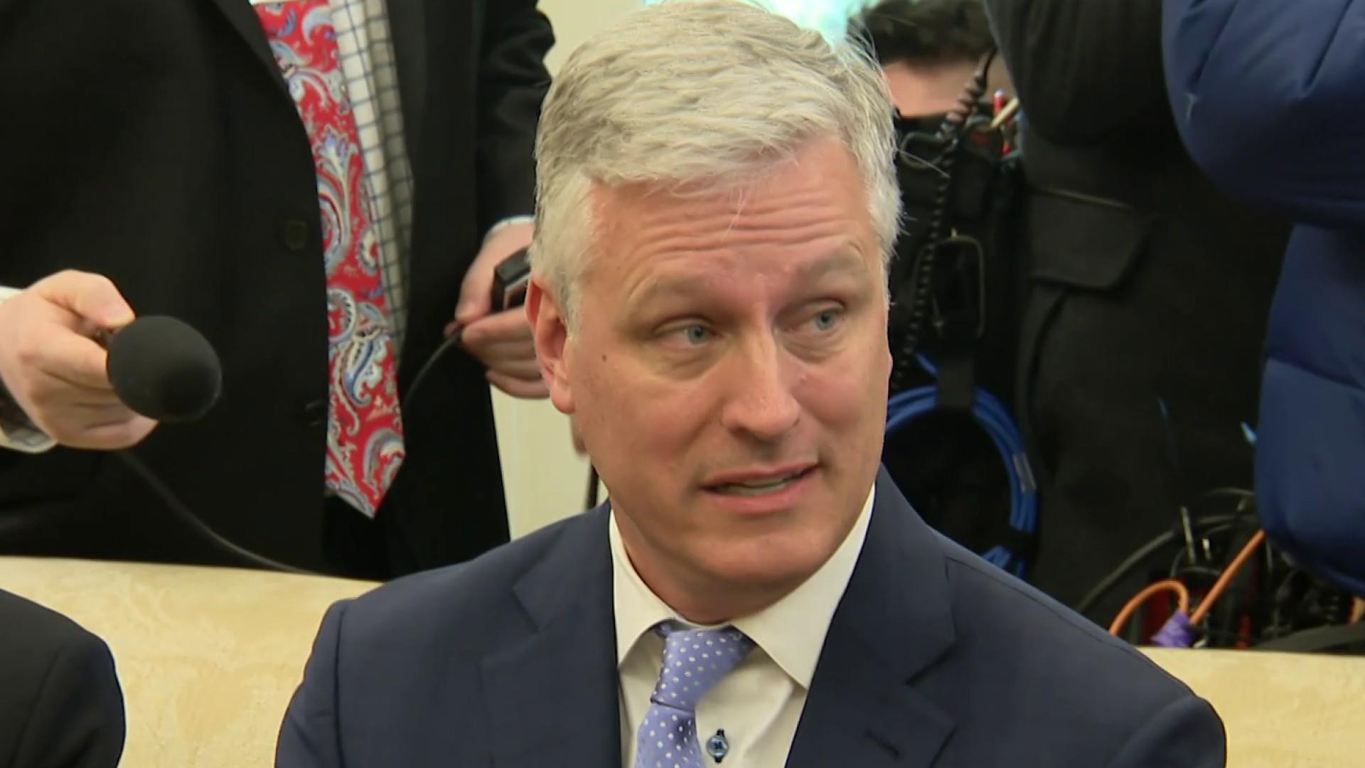 National security adviser O’Brien promises peaceful transition of power