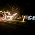 so after I bought this house I was informed my neighbors do it big for Christmas. I spent alot of money already buying a new tree and all the decorations for the inside, so I talked to my neighbor and we came up with the perfect solution. I promise I’m not really a grinch!!