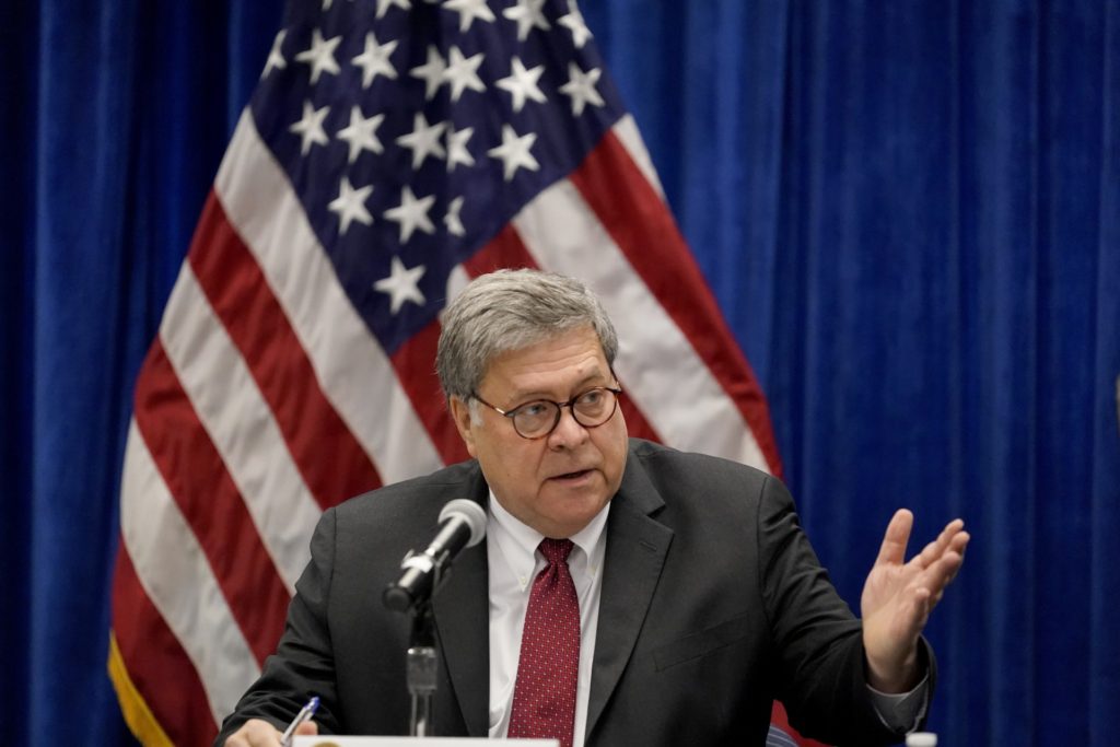 Report: Bill Barr Says DOJ Has Not Uncovered Evidence of Widespread Voter Fraud
