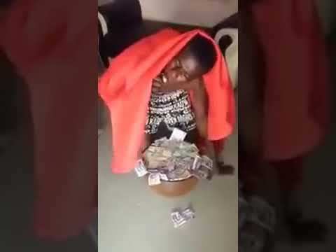 VIDEO: Young Man Vomits Money  During Ritual Process