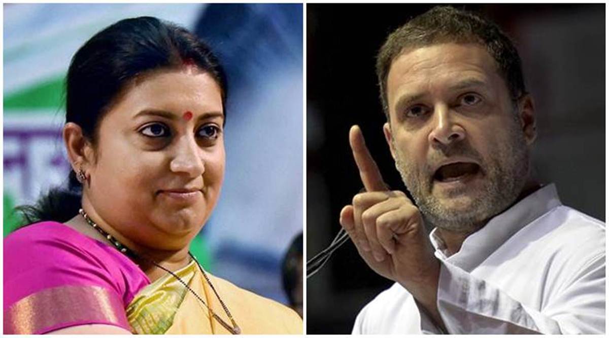 Irani dares Rahul to take out money from tea traders in Gujarat
