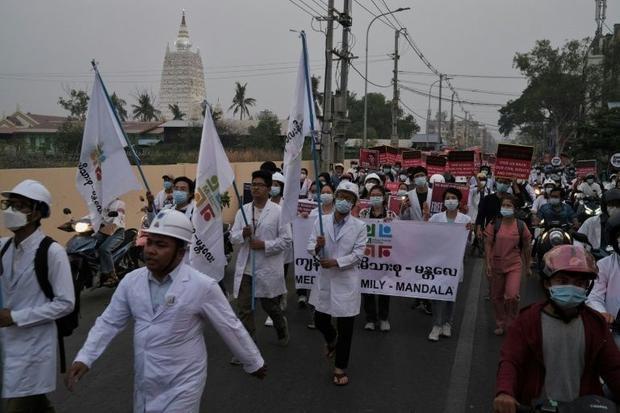 Security forces open fire on protesters in Myanmar’s east