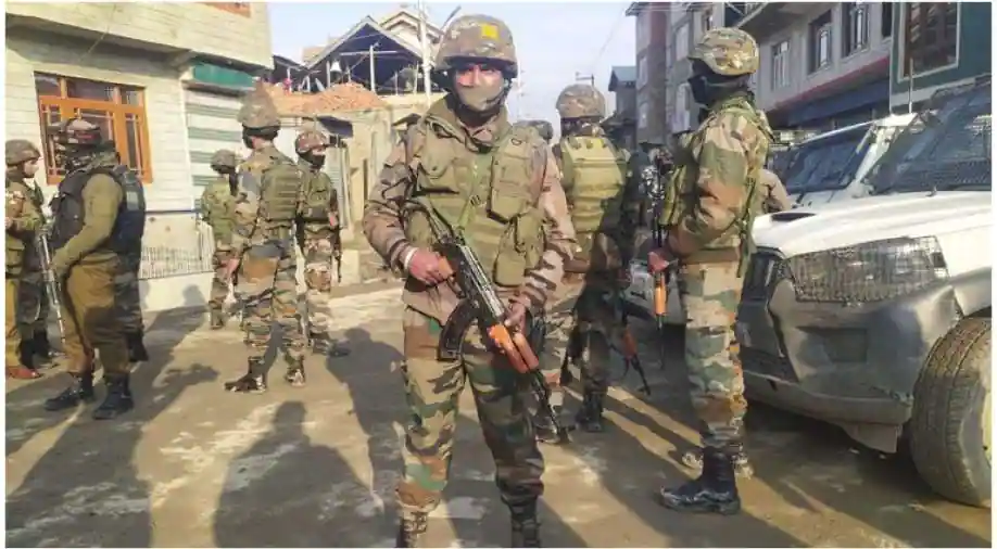Three terrorists killed, two security personnel injured in encounter in J&K