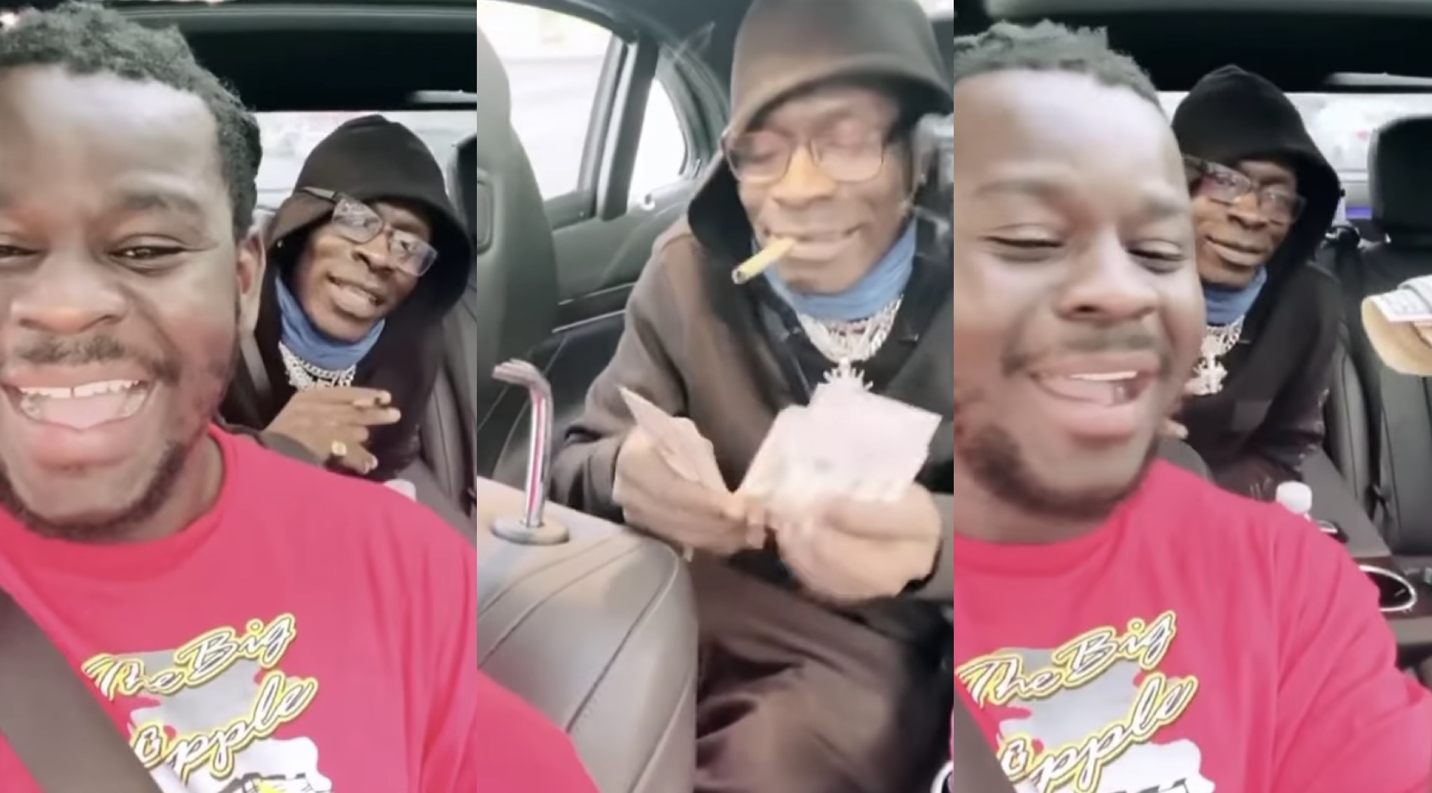 Water Money – Shatta Wale Flexes With Dollar Bills As He Claims It Is Money For Bottled Water