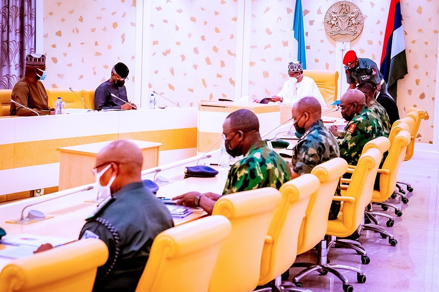 President Buhari meets with heads of security agencies