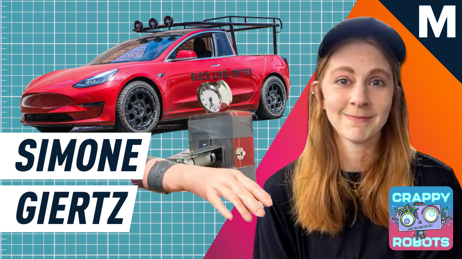 Simone Giertz used to make useless inventions, then she beat Tesla to the Cybertuck