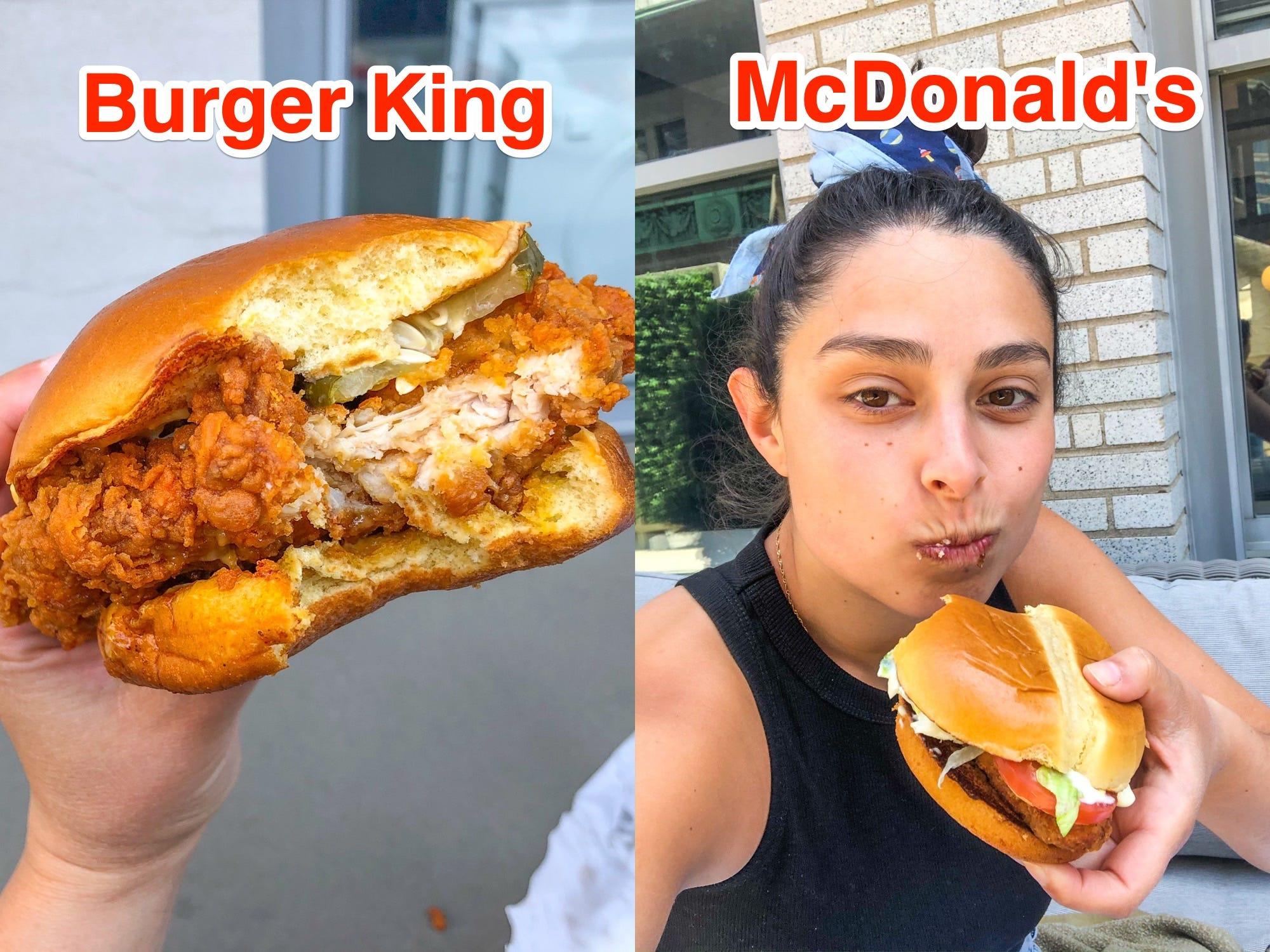 I compared Burger King’s and McDonald’s fried chicken sandwiches, and the best gives you more flavor for your money