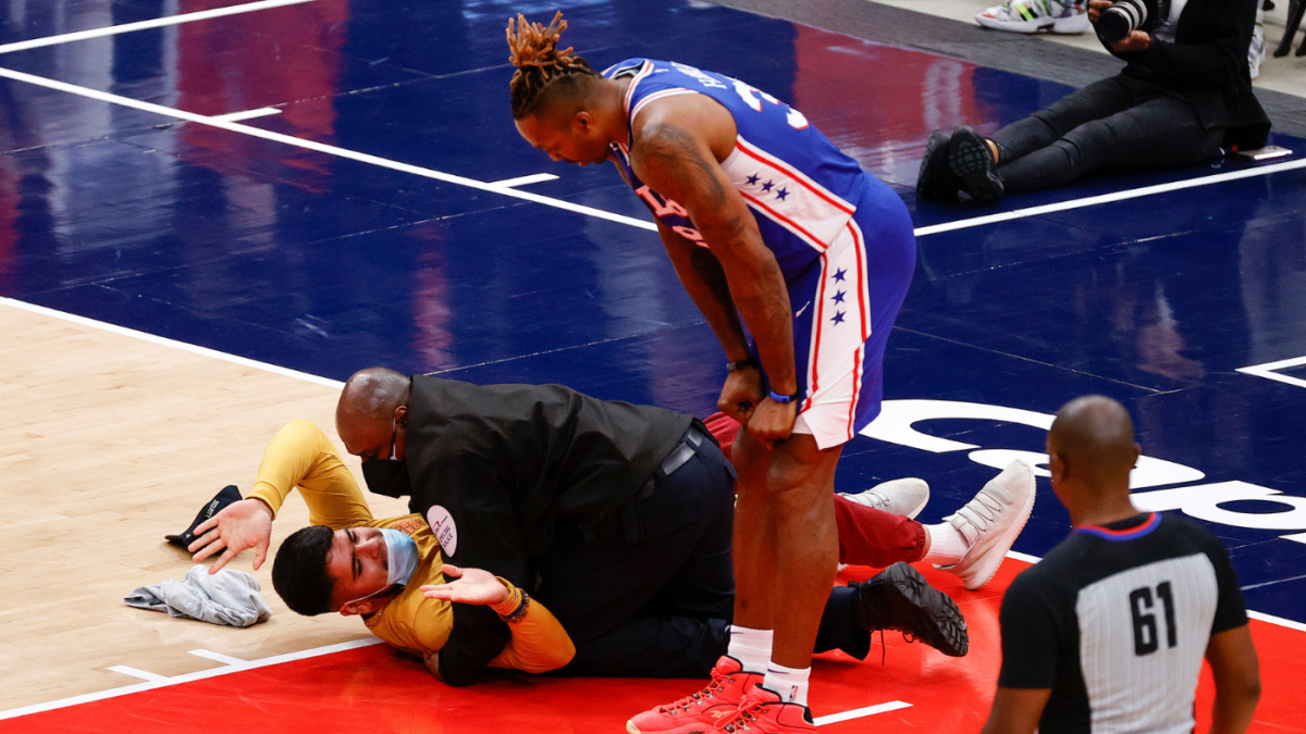 Wizards vs. 76ers: Security guard tackles fan who ran onto court during Game 4 at Capital One Arena