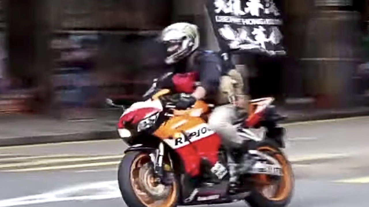 National security law: dangerous driving charge added to Hong Kong case against man who drove motorcycle into police