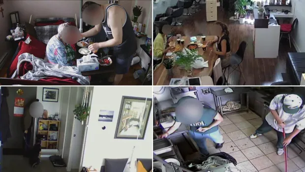 Private moments captured on home security cameras being live streamed again on website