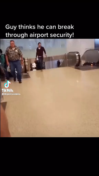 Man thinks he can just walk through airport security but gets tased instead