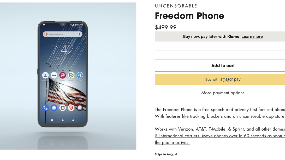 ‘Uncensorable’ Freedom Phone raises a host of security questions