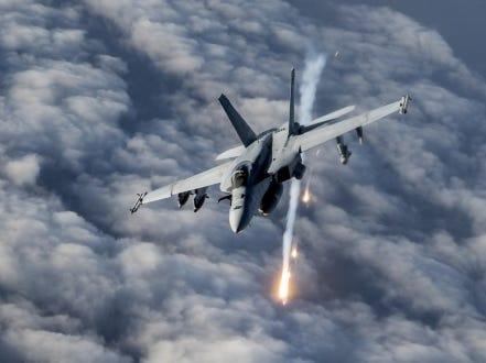 The US launched strikes to destroy military equipment the Taliban captured from Afghan security forces