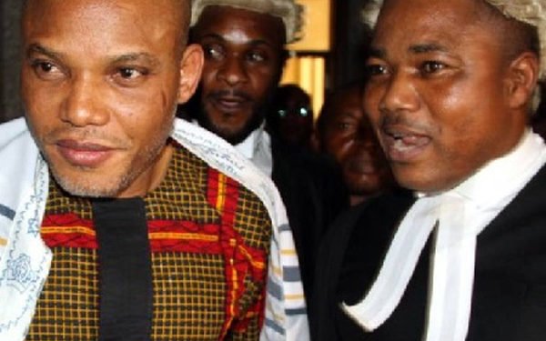 Kanu’s lawyer warns security agents not to molest supporters at resumed trial
