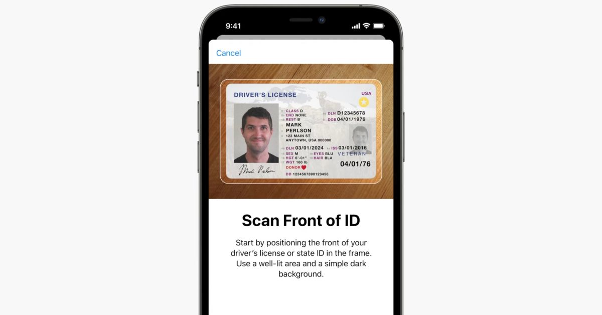 iOS 15: Apple implementing security verification with selfies to validate ID cards in the Wallet app