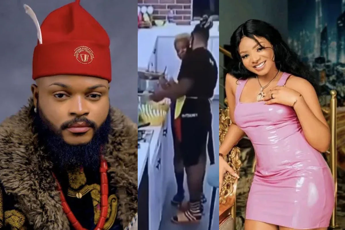 BBNaija: Whitemoney Shares His First Kiss With Queen In The Kitchen [VIDEO]