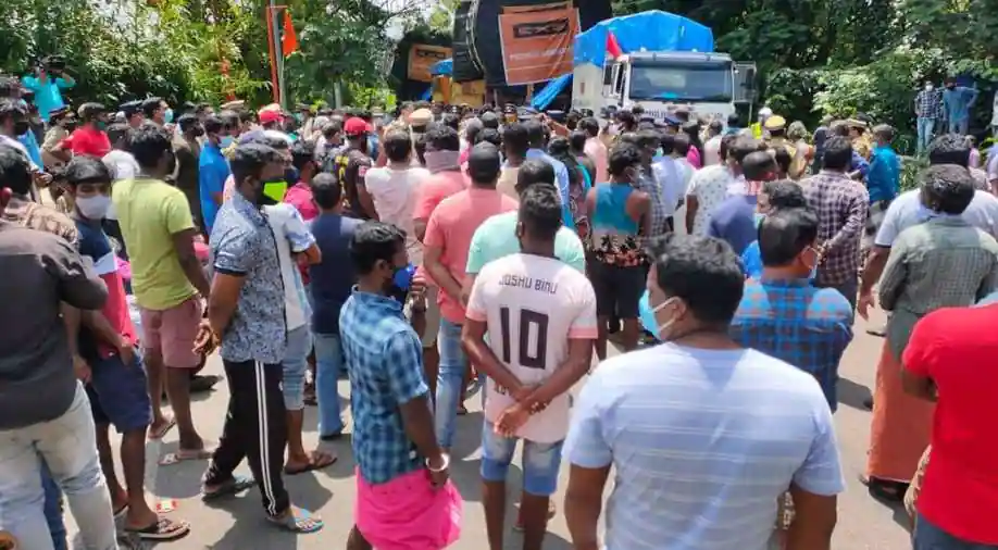 Head-load workers and locals block ISRO’s cargo and demand money for unloading