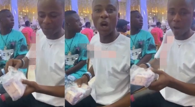 Wedding Guest Refuses to Spray Bundles of Money On Couple Because He Wasn’t Served Food (Video)