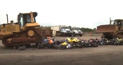 Finger on the pulse! NYC Mayor Bill de Blasio finally cracks down on crime by literally crushing ‘illegal dirt bikes’
