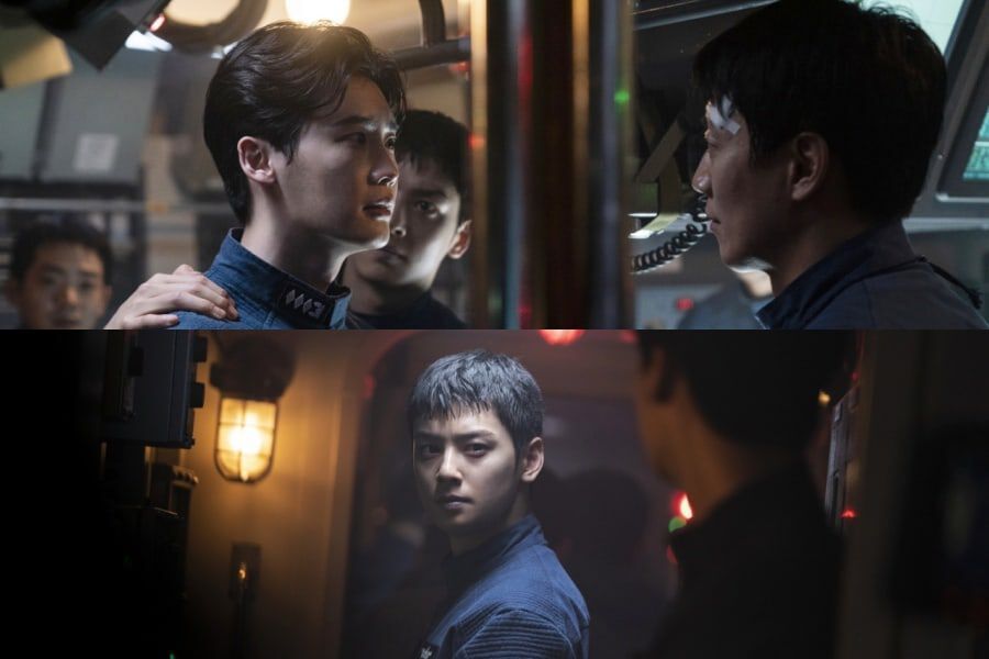 Lee Jong Suk, Kim Rae Won, And ASTRO’s Cha Eun Woo Are Navy Sailors Facing A Terrorism Threat In New Movie “Decibel”