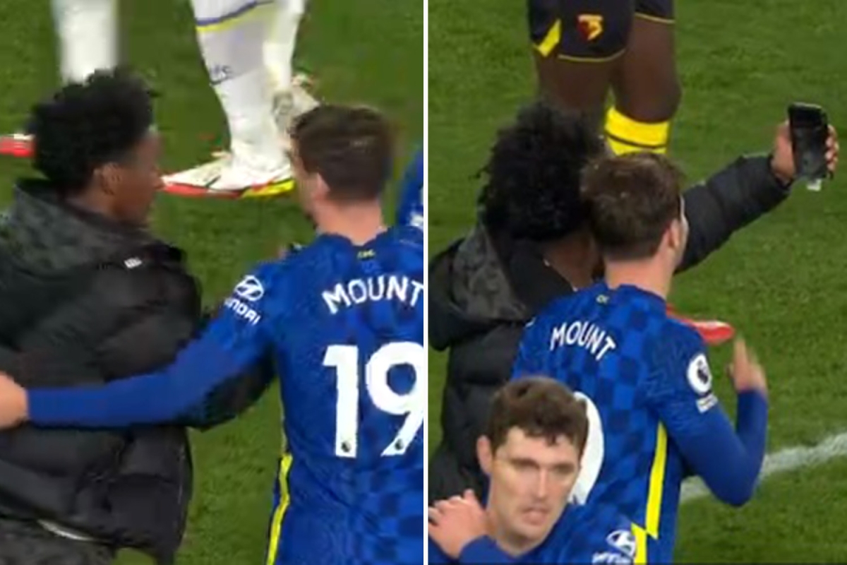 Chelsea star Mason Mount takes selfie with fan who evaded pitch security after tough win at Watford