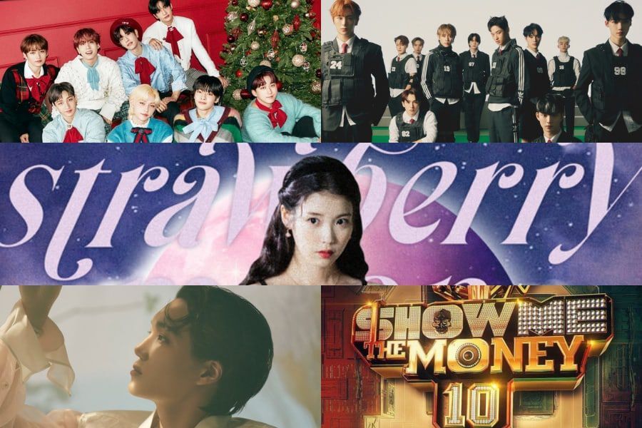 IU, Stray Kids, EXO’s Kai, THE BOYZ, “Show Me The Money 10,” And More Top Gaon’s Monthly And Weekly Charts
