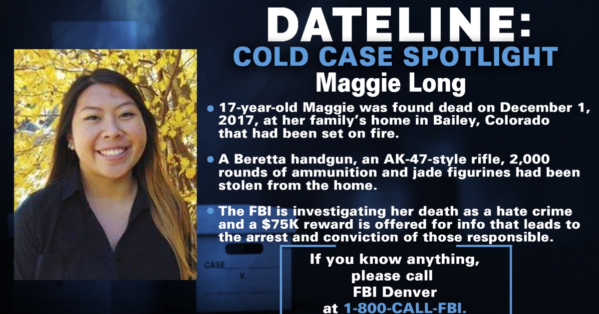 FBI investigating 2017 death of Maggie Long as hate crime four years after she was killed in Colorado house fire