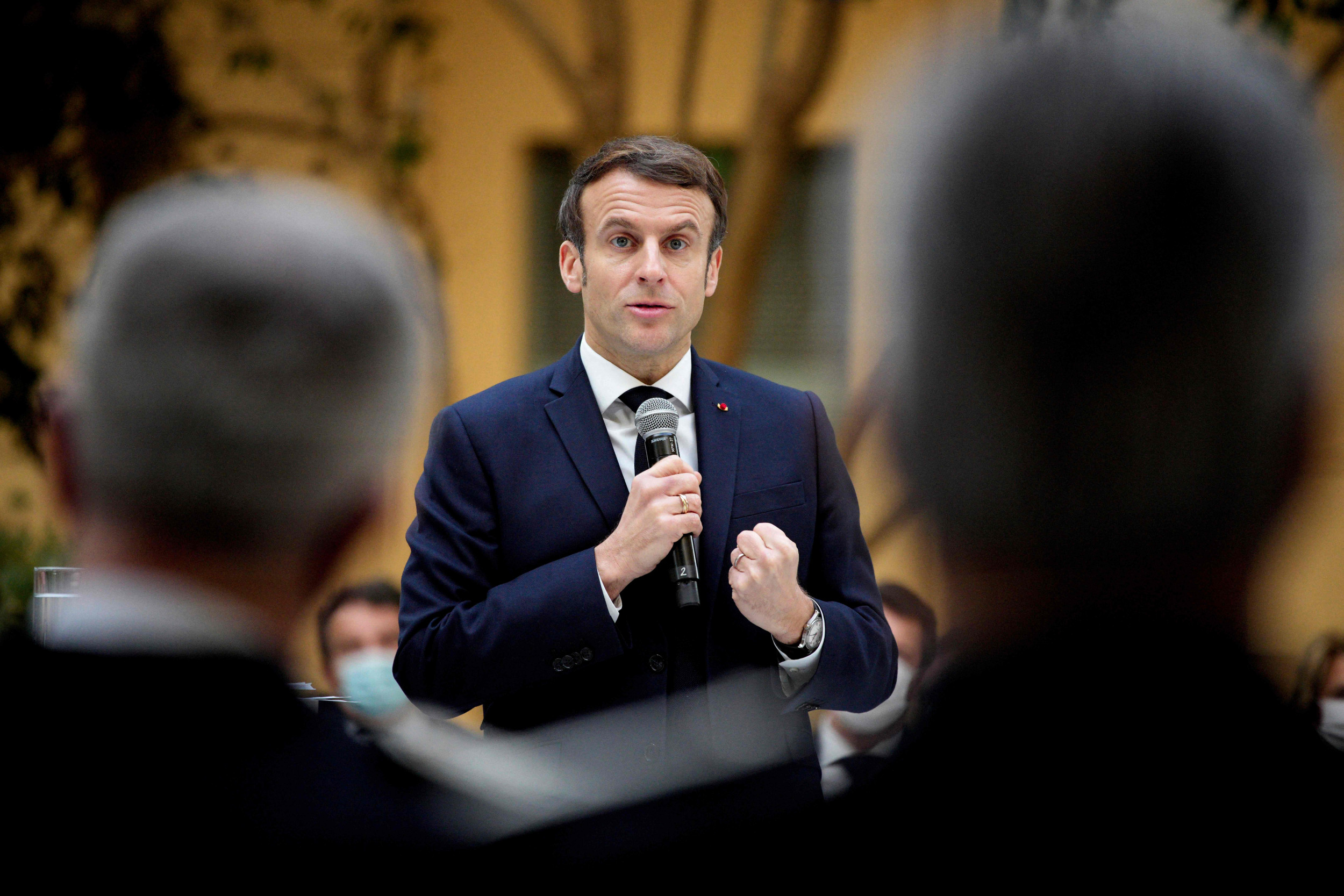 Emmanuel Macron Talks Security in Campaign-Like Visit to French City Hit By Extremist