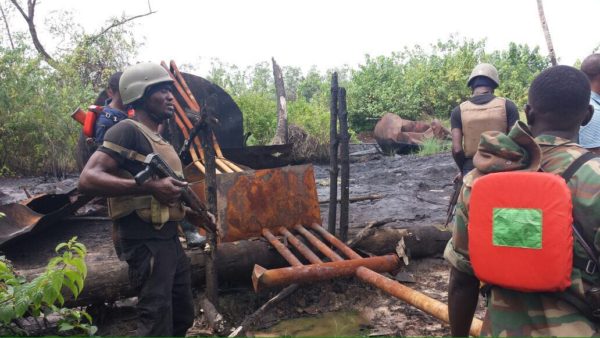 Security Agents Uncover 39 Illegal Refineries, Recover Weapons In Niger Delta