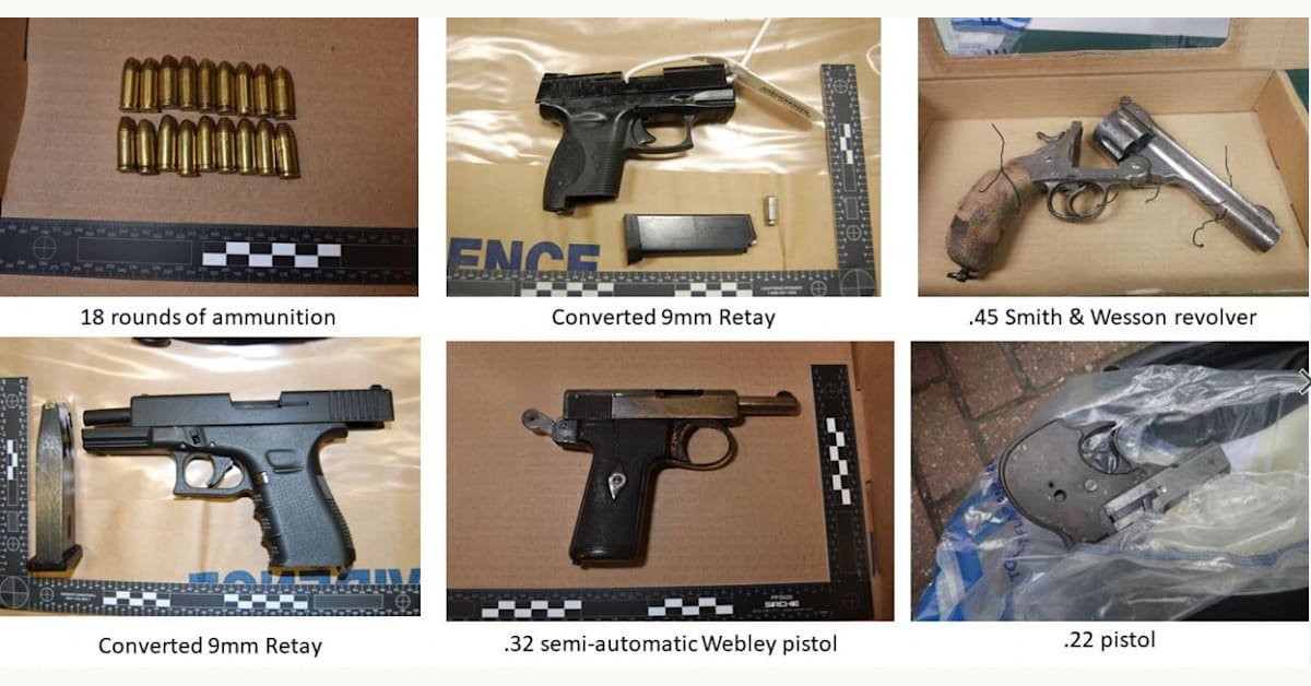 Seven men jailed after Met detectives close down organised crime group and seize five firearms