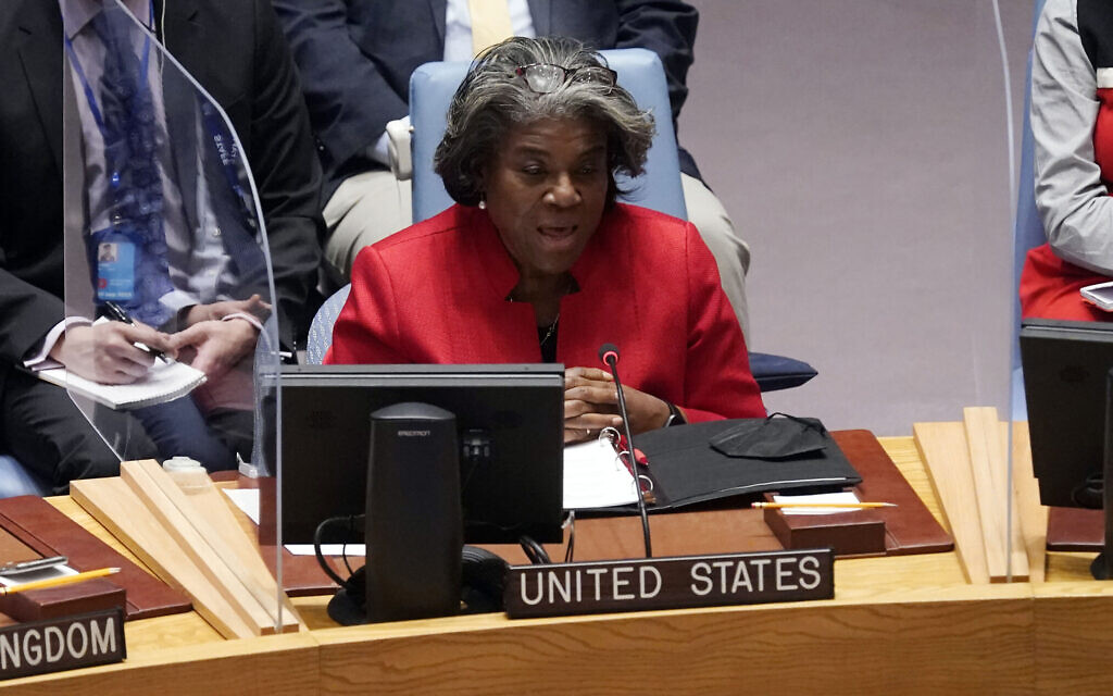 At UN Security Council, US ambassador slams ‘reckless’ Russian attack on nuke plant