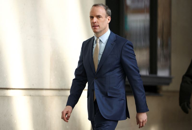 UK's Raab backs ICC 'to the hilt' in Ukraine war crimes inquiry