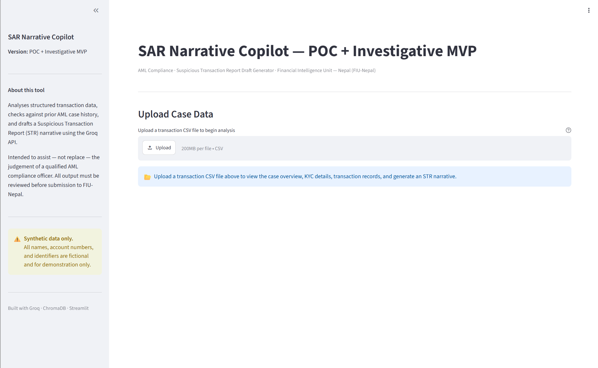 SAR Narrative Draftsman — AI-Powered SAR Writing
